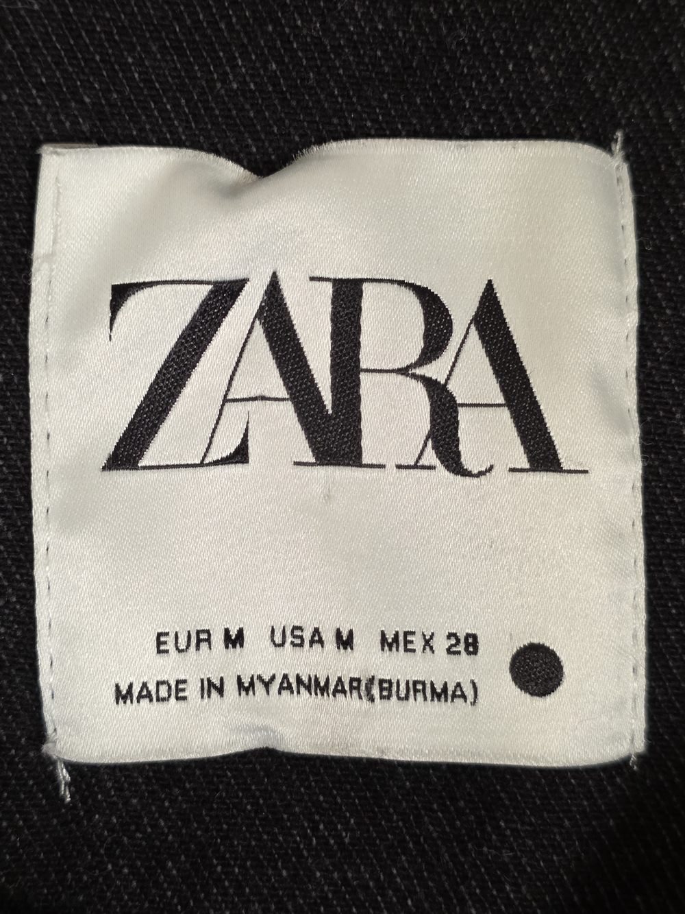 Zara Western Fringe Denim Jacket Medium Black Cowboycore Shacket - Picture 6 of 11